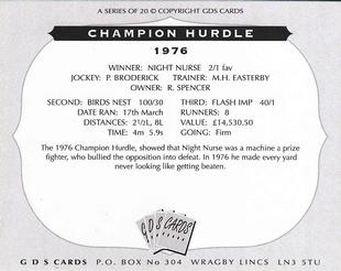 2000 GDS Cards Champion Hurdle #1976 Night Nurse Back